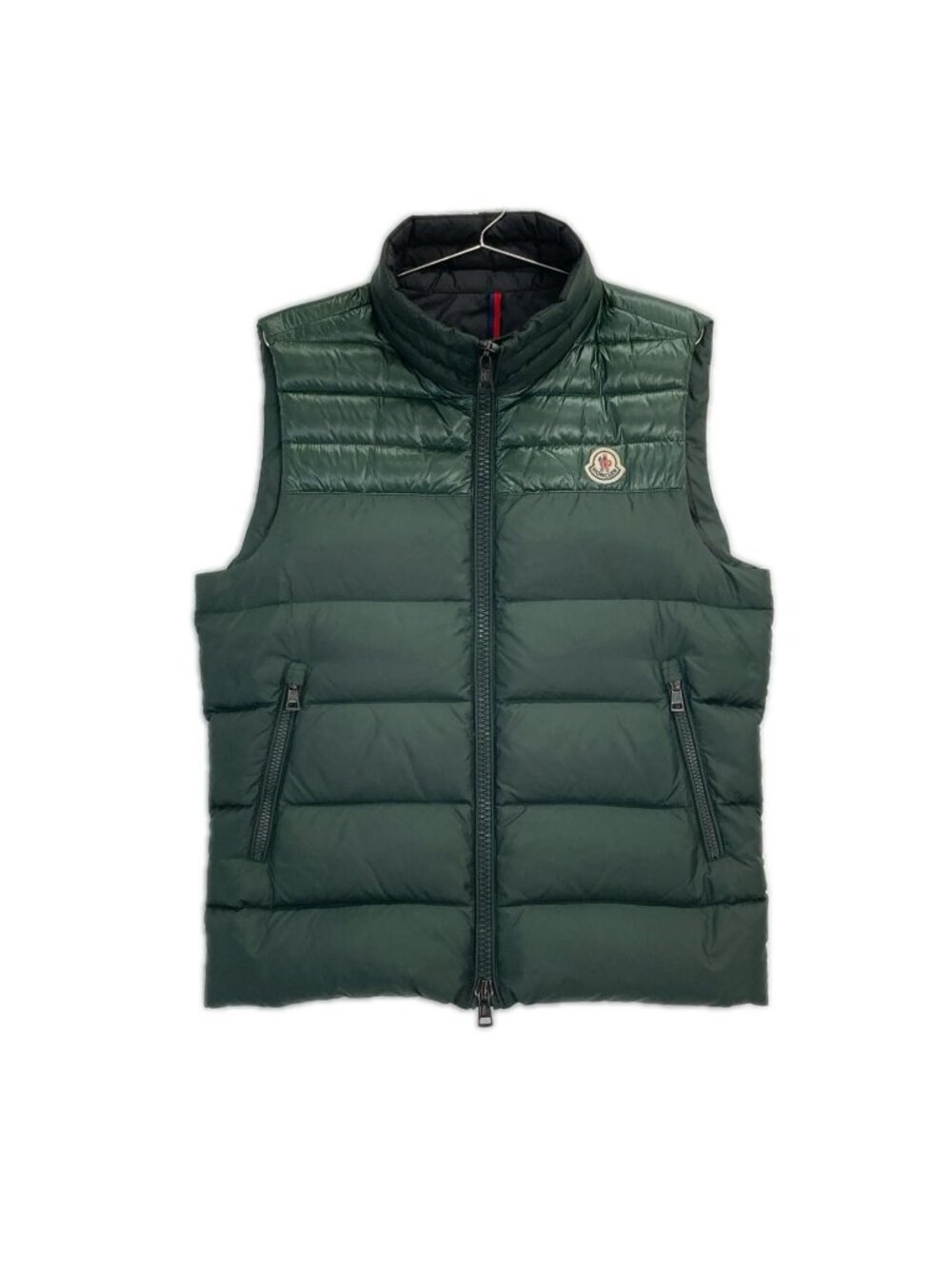 Moncler Green Nylon Dupres Down Vest